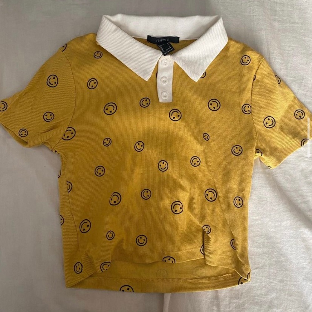 forever 21 yellow crop top